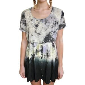 Evil twin Tie dye mini dress boho chic 90s whimsigoth grunge festival